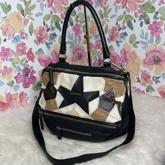 💯Authentic Givenchy PANDORA LEATHER HANDBAG Multi Color MM Size🍀 - Picture 16 of 17